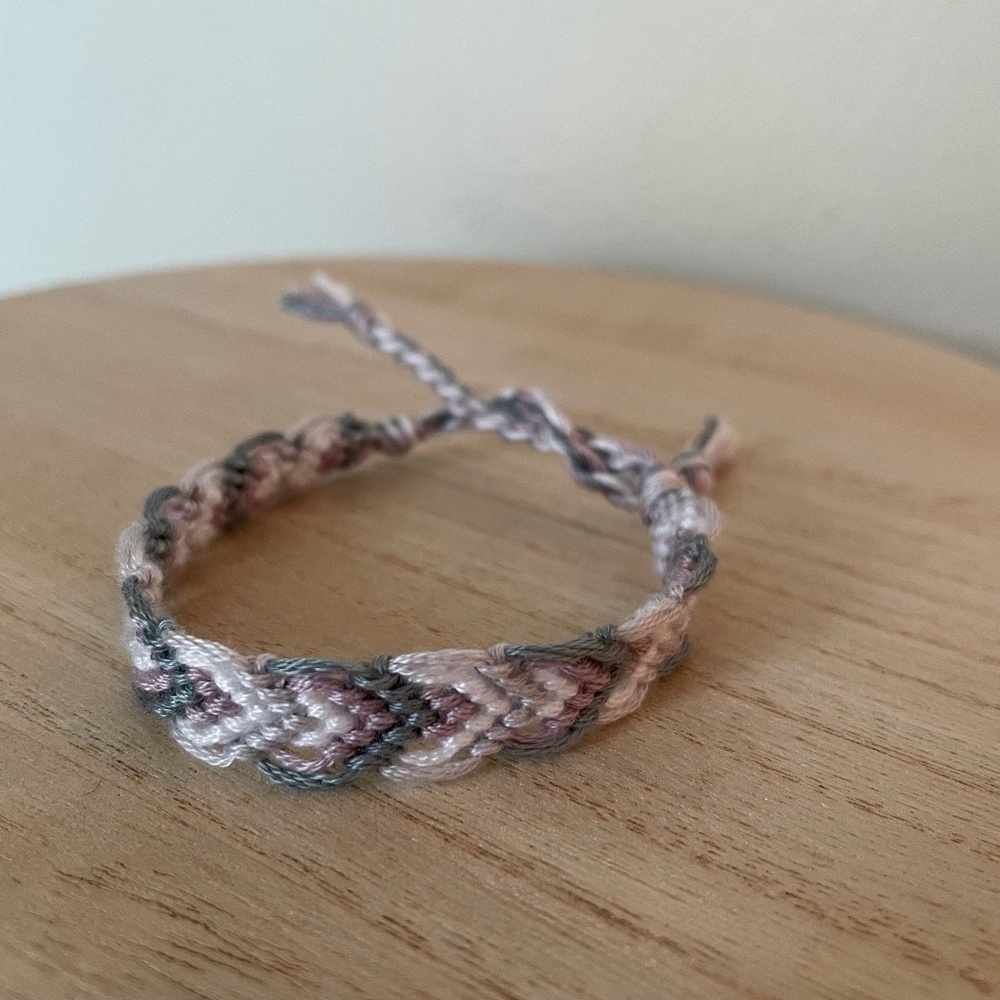 Gray Pastel Woven Bracelet